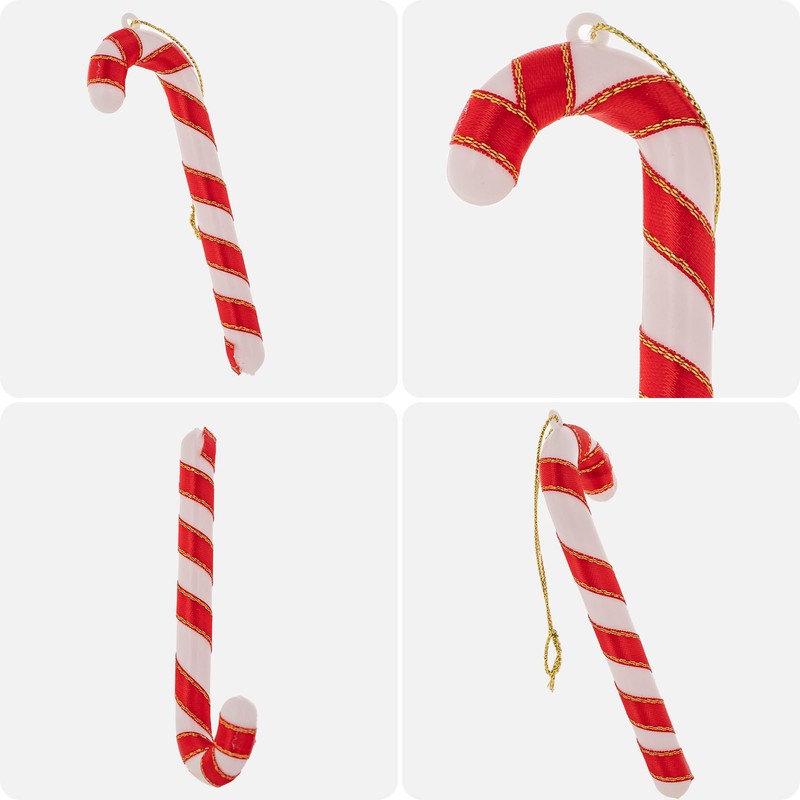 KADAX Candy Canes for Christmas Tree, Candy Cane Classic Red