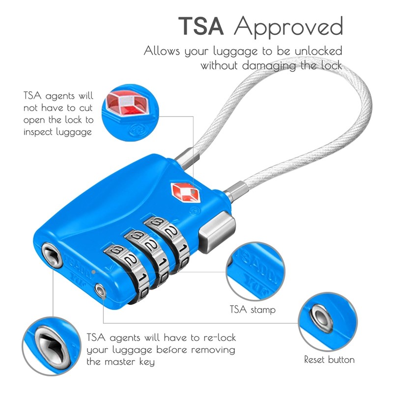 CFMOUR TSA Locks - 1, 2, 3, 4, 5, 6