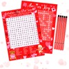 Capoda 41 Pcs Valentine's Day Word Search Game Card Set