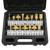 15-Piece Milling Cutter Set for Routers, Multi-Purpose Carbide Cutter 6.35