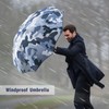 Fogkey Large Windproof Travel Umbrella, Portable Reverse Folding Rain Umbrella