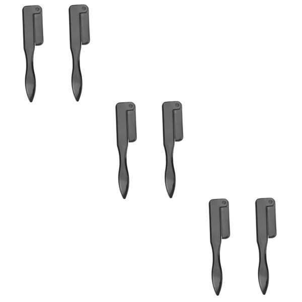 minkissy 3sets Professional Brow Comb Folding Design Stainless Steel Angled