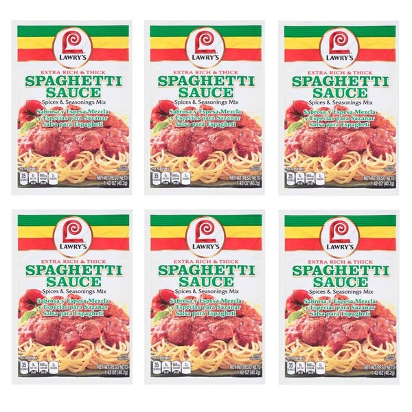 Lawrys Mix Seasoning Spaghetti Rich Thick, 1.42 oz (Pack of 6)