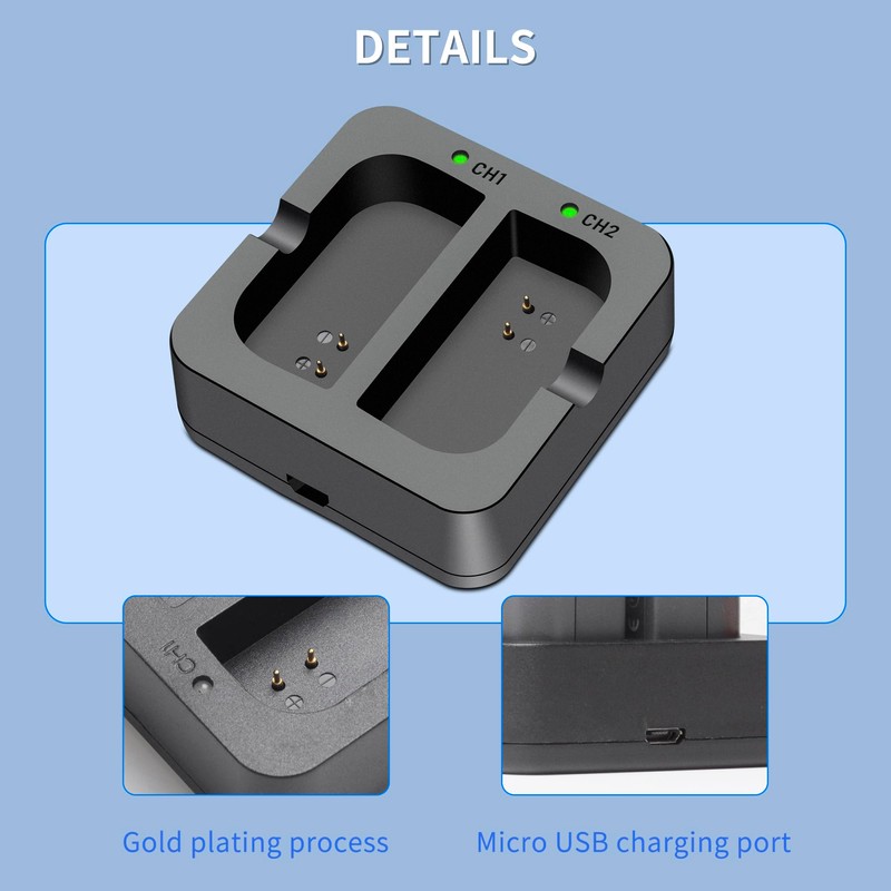 Battery Charger for Ring Rechargeable Battery,Dual Ring Battery Charger Station