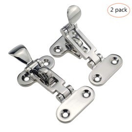 keehui Pair Marine Grade 316 Stainless Steel Anti-Rattle Lockable Hold Down Clamp Latch
