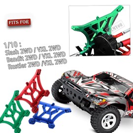 RCMYou Aluminum Front Rear Shock Tower Upgrades Part for 1/10 Slash 2WD VXL,Rustler 2WD VXL,Stampede 2WD VXL,Bandit 2WD VXL,Bigfoot 2WD,RC Upgrade Hop Ups,Replaces 3638 3639,Red