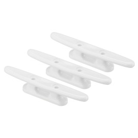 PATIKIL 4 Inch Nylon Boat Dock Cleat 3 Pack Kayak Small Rope Tie Cleat Dock for Marine Deck Boats Canoes Kayaks, Decor, White
