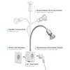 ledscom.de LESCH Socket Lamp Reading Lamp Chrome / White with