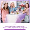 Oudain 24 Pack Ombre Purple Plastic Tablecloth for Parties 54