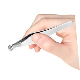 VALICLUD 2Pcs Stainless Steel Nose Hair Trimmer Set Manual Nose Hair Clippers Tweezers Precision for Men and Women