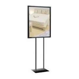 Premium Bulletin Poster Sign Holder Floor Stand For 22" x 28" Insert, Matte Black Finish