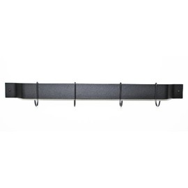 Gourmet Bar Wall Mounted Pot Rack Finish: Black Powder Coated Steel
