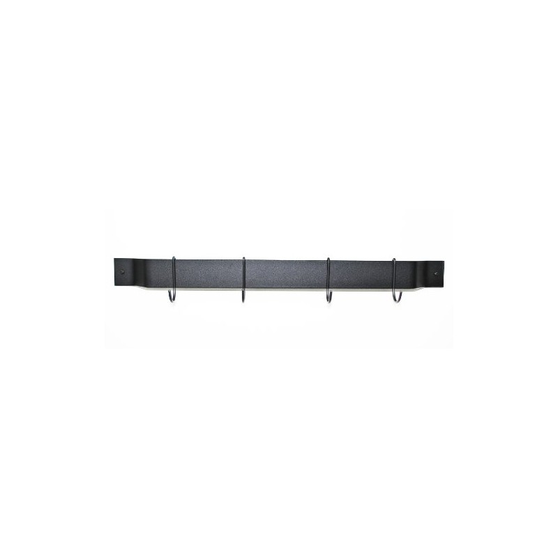Gourmet Bar Wall Mounted Pot Rack Finish: Black Powder Coated
