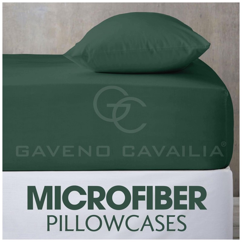 Microfiber Pillow Cases 2 Pack | Easy Care Plain Dyed