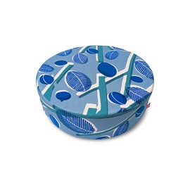 minimynimo 40 Round Floor Cushion Cover Nordic Green Blue (Bean Leaf Blue)