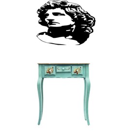 Wall Decal David's Head Statue Sculpture Silhouette Size 16 Inches X 16 Inches - 22 Colors Available