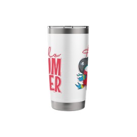 Hello Summer Parrot Pirate Animal Bird Stainless Steel Insulated Tumbler