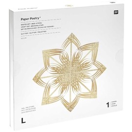 Craft Kit Weaving Star, Glitter Gold, 60 cm FSC Mix