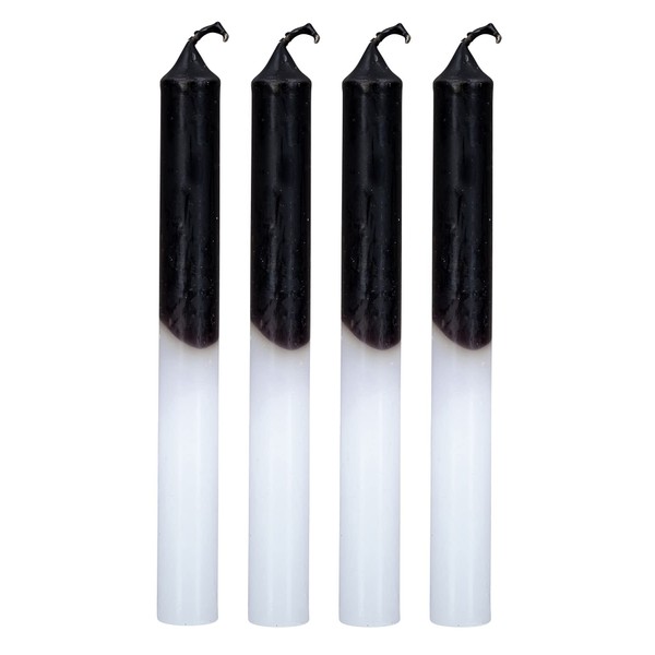 levandeo Set of 4 Taper Candles Height 20 cm Black