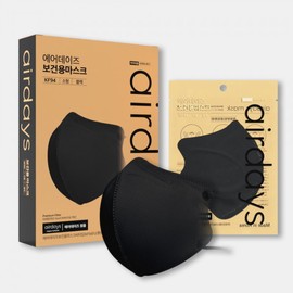 [Air Days] Mask KF94 Jo Jung-seok Bird's beak type droplet blocking large medium small 50 sheets, medium black / [에어데이즈] 마스크 KF94 조정석 새부리형 비말차단 대형 중형 소형 50매, 중형 블랙