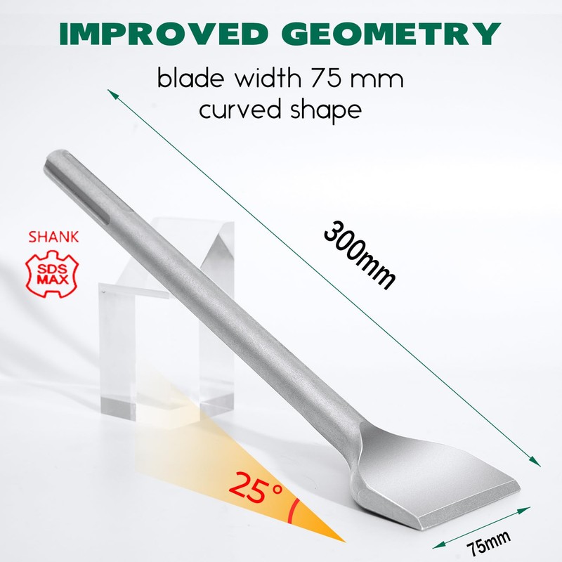 Monkey King Bar SDS Max Chisel 300mm x 75mm Angled