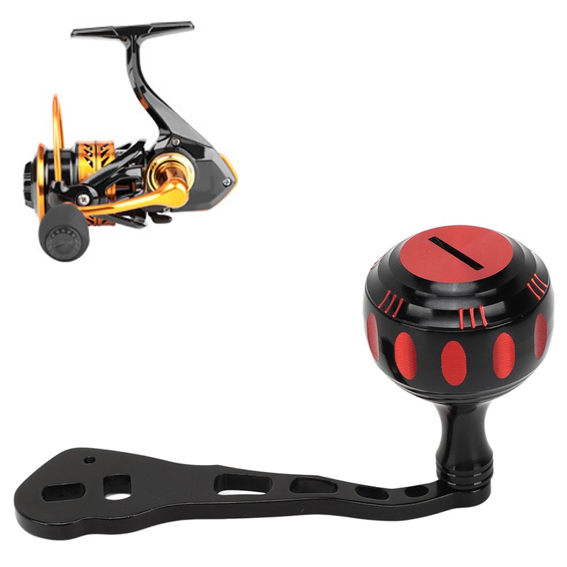 Fishing Reel Handle Aluminum Alloy Prevent Slip Ergonomic Replacement Baitcasting