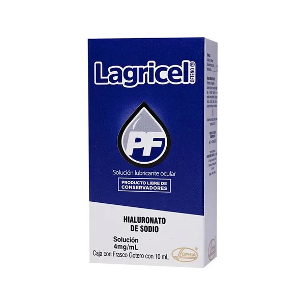 Lagricel PF Lubricante Ocular Solucion 4 Mg C/10 Ml -