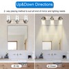 MELUCEE Brushed Nickel Bathroom Light Fixture with Clear Glass Shade,