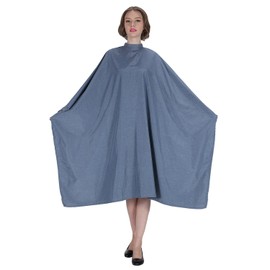 SMARTHAIR Professional Salon Cape Polyester Barber Cape Hair Cut Cape,54”x62”,Blue,C365001C-B