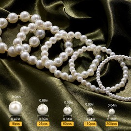 TsMADDTs Pearl Beads for Bracelets, Bracelets Making Kit with Pearl Beads for Jewelry Making Gold Spacer Beads for Adults DIY Friendship Bracelet Necklace and Earring Supplies