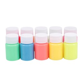 COHEALI 10pcs Luminous Fluorescent Pigment for DIY Crafts Glow Dark Face Paint for Masks Festivals Parties and Art Projects