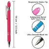 Oddmoal Ballpoint Pen with Stylus Tip, Soft Touch Click Metal