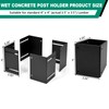 VoTwoofv Post Base Protectors,Heavy Duty Steel Adjustable (Range 3.3-6 in)