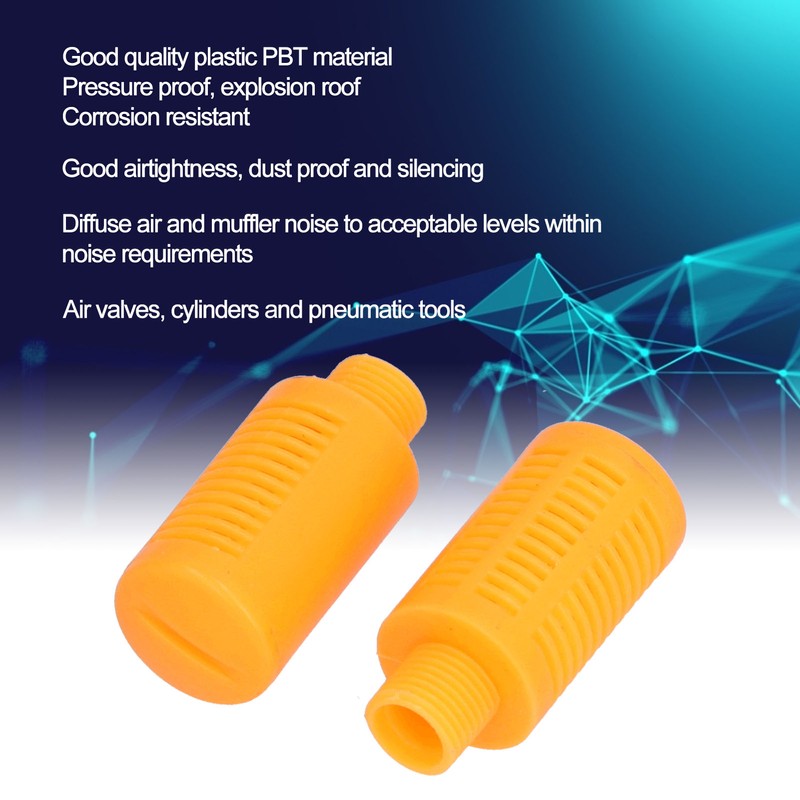 Plastic Pneumatic Muffler Air Line Flow Control Exhaust Silencer Compressor