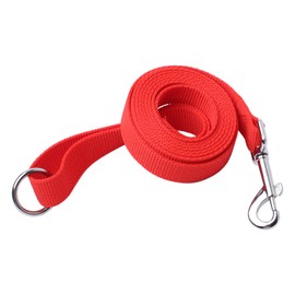 HOUGAK Strong Nylon Dog Leash with O-Rings, 4Ft/6 Ft and 10Ft, 1 Inch Wide, for Medium and Large Dogs Walking, Training Or Exploring (red, 4ft)