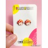 Cute Mushroom Earrings Kawaii Jewelry Hypoallergenic Studs