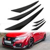DREAMIZER 6pcs Black Car Front Bumper, Universal Rubber Car Bumper