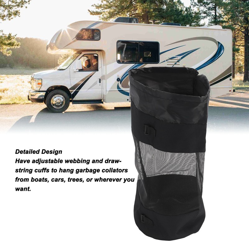Boat Trash Can Large Capacity Easy to Use Hoop Mesh