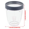3 Pack Felji 18 oz Short Cups with Lip Ring