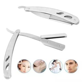 남성용 면도기 스테인레스 스틸 수동 스크레이퍼 블레이드 접이식 미용실 올드 스타일 Men's Stainless Steel Manual Shaving Razor Scraper Blade Folding Old Style Barber