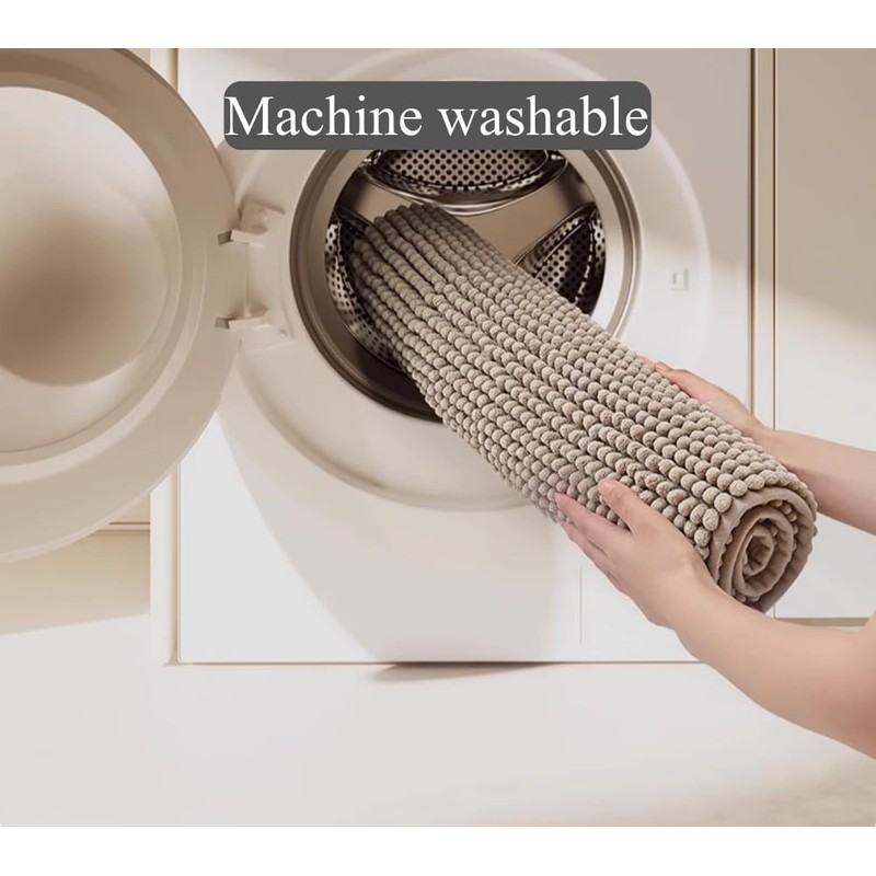 LEZUAN Chenille Bath Mat, Soft Bath Mat, Non-Slip Bath Mat,