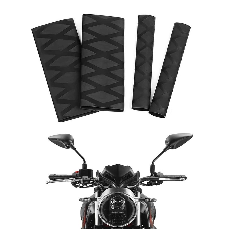 CJQRL Pack of 4 Motorcycle Grips Non-Slip Heating Grips Motorcycle