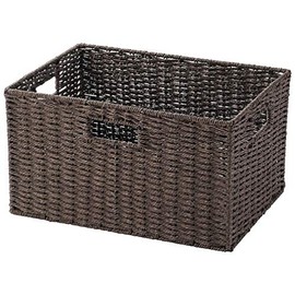 Chidorisangyou Basket, Dark Brown, 14.2 x 10.2 x H7.9 inches (36 x 26 x 20 cm)