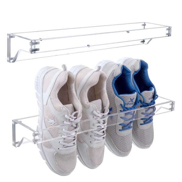 MyGift Premium 10mm Thick Clear Acrylic Hanging Shoe Storage Organizer