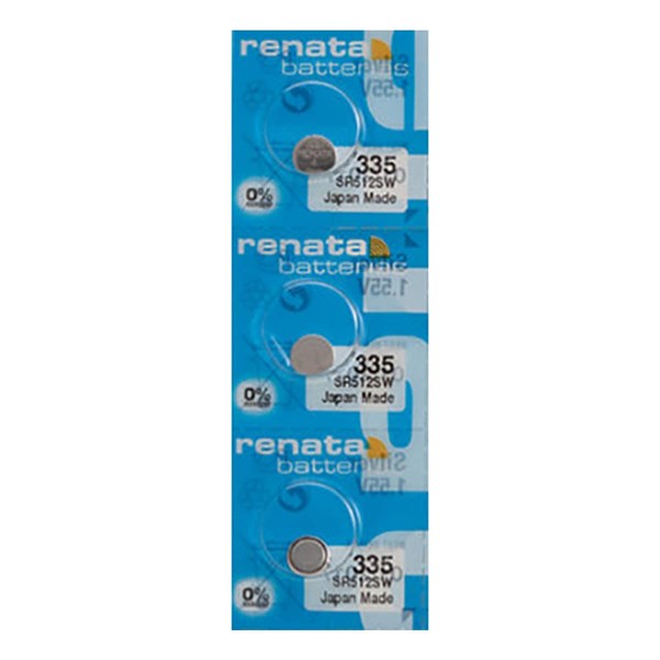 Renata Watch Battery Swiss Made Renata 335 or SR512SW (3 Batteries, SR512SW)