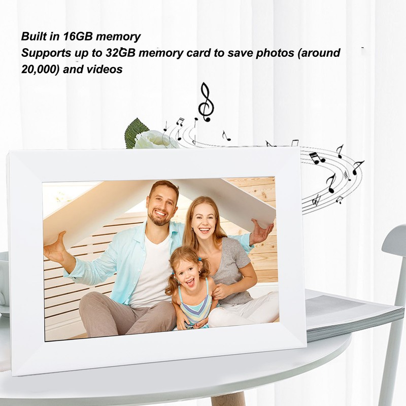 10.1 Inch Digital Picture Frame 1280x800P HD IPS Touch Screen