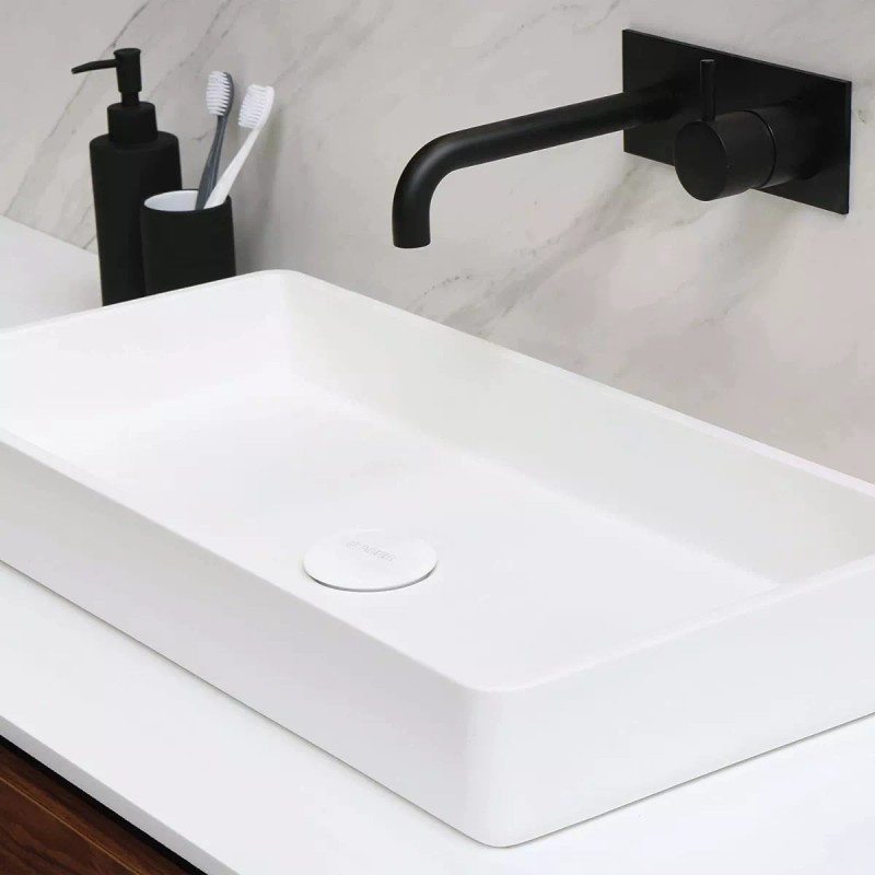 CNX Mezcladora Monomando Con Contra Canasta Pop Up Color Blanco