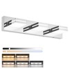 SineRise LED Modern Bathroom Vanity Light Fixtures (3-Light, 24-Inch)(5CCT, Dimmable),