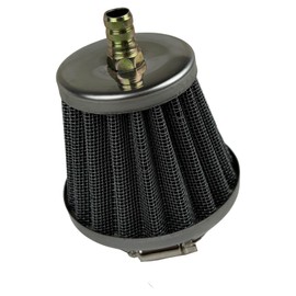 RedCap 39mm Air Filter with Nipple For 90cc 110cc 125cc Dirt Pit Bike GY6 50cc QMB139 Moped Scooter Off Road Motorcycle ATV Quad XR50 CRF50 CRF70 XR CRF KLX Apollo X RFZ SSR Lifan (Chrome)