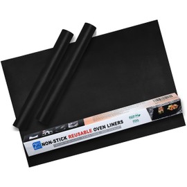 Oven Liners for Bottom of Oven – Heavy Duty Non Stick Reusable Oven Liner for Gas & Electric Ovens – Oven Mat for Bottom of Oven – Heat Resistant to 500°F, 23x16.25", 2 Pack